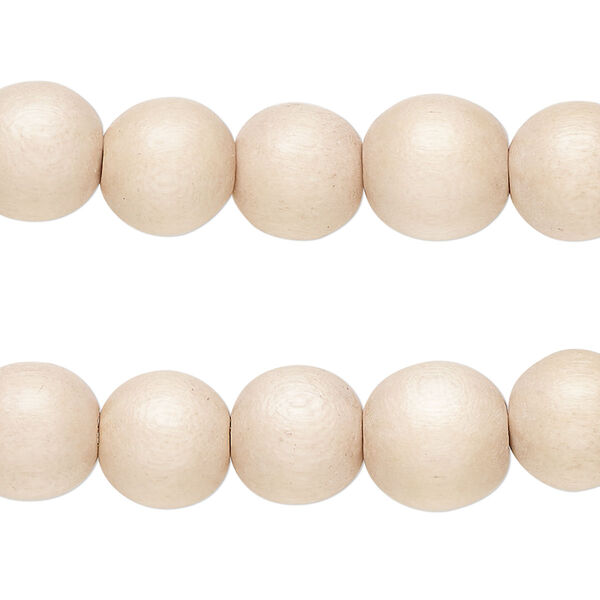 Taiwanese cheesewood 1pkg2, hand-cut round bead 15.5-16 inch tan 10mm image number 0