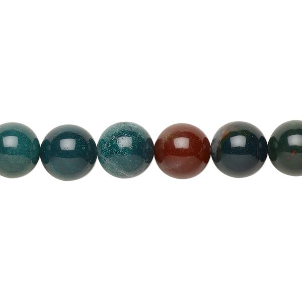 Indian bloodstone 1pkg1, round bead natural 15.5-16 inch 8mm image number 0