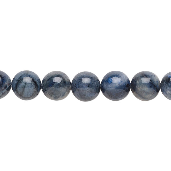 Flower dumortierite 1pkg1, round bead natural 15.5-16 inch 8mm image number 0