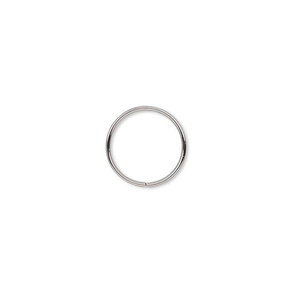 Jump ring, gunmetal-plated brass, 12mm round, 10.4mm inside diameter, 20 gauge. Sold per pkg of 500. image number 0
