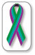 Purple, Green and Teal Ribbon