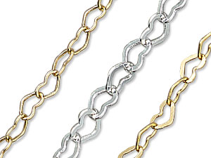 Gold-Filled and Sterling Silver Heart Cable Chains