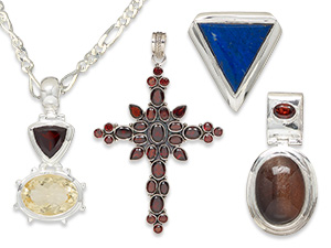 Sterling Silver and Gemstone Pendants